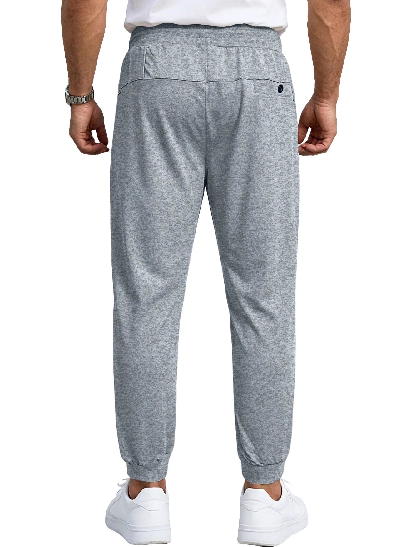 Men's Elasticated Sports Trousers – Drawstring Cuff Joggers