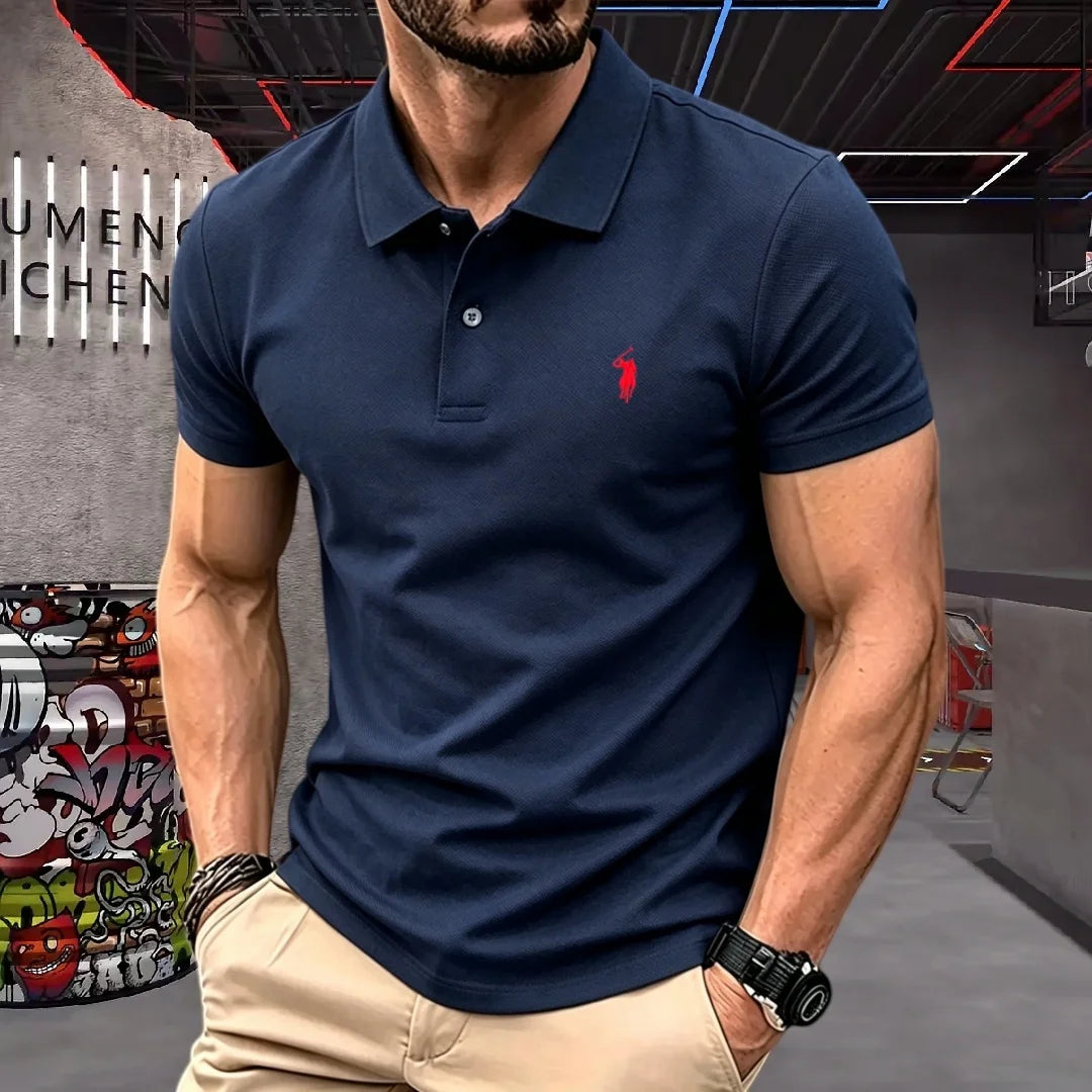 Men's Premium Cotton Polo Shirt – Embroidered Golf Top