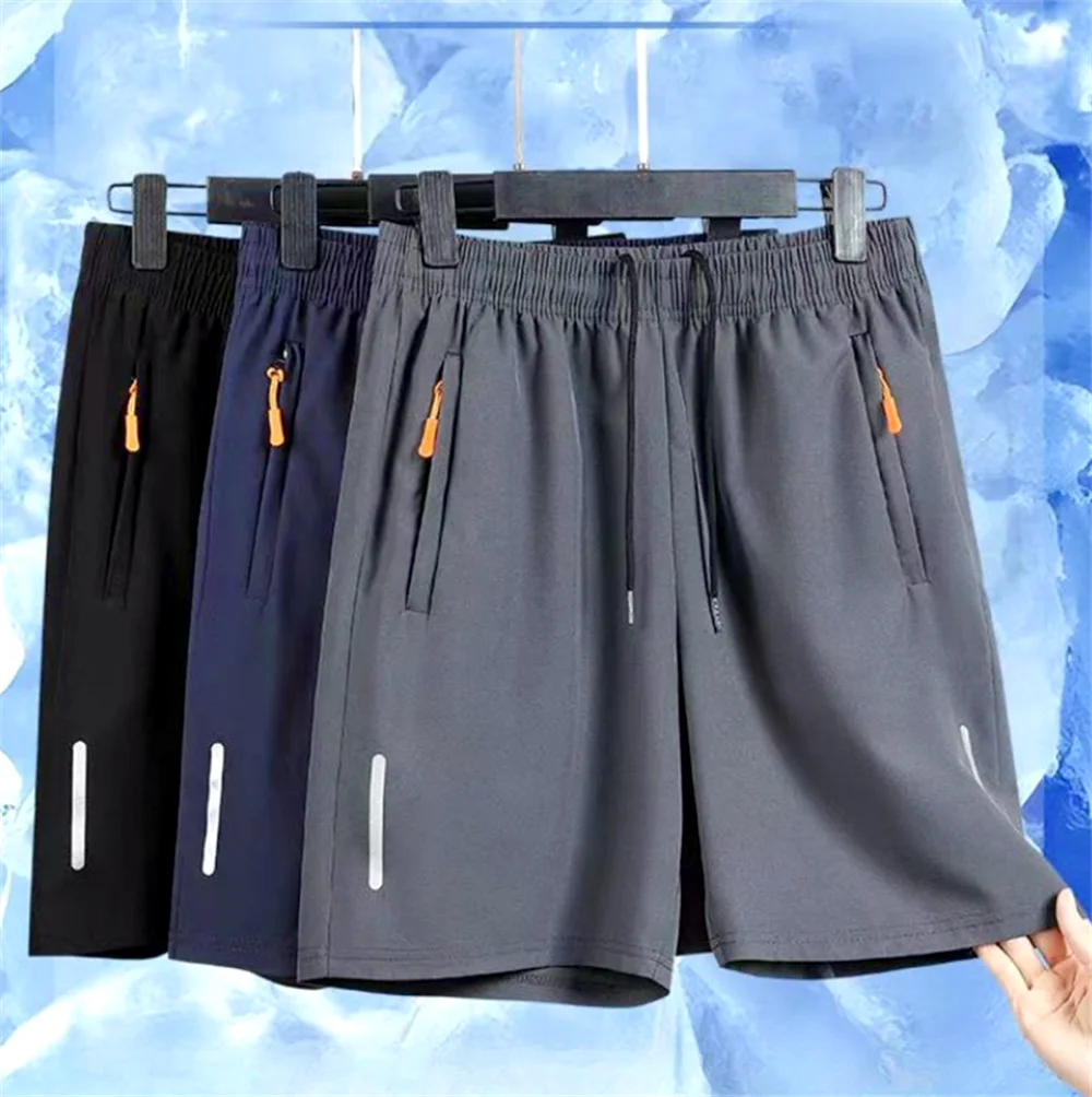 Men's Ice Silk Beach Shorts – Quick-Dry Sports Shorts