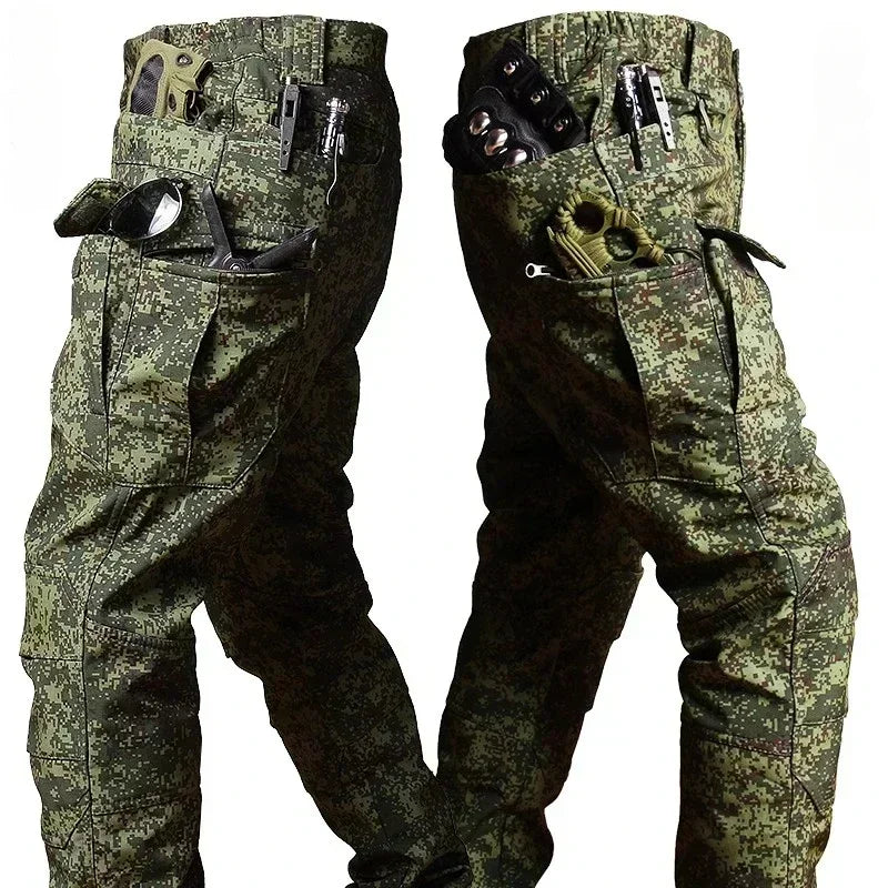 Men's Winter Tactical Jacket Set – Waterproof Hooded Combat Suit