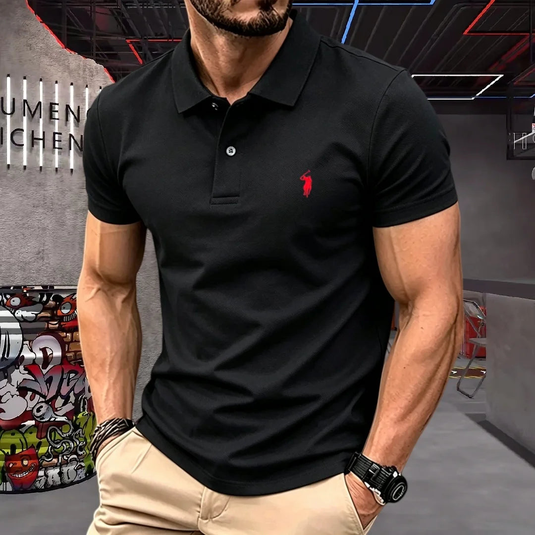 Men's Premium Cotton Polo Shirt – Embroidered Golf Top