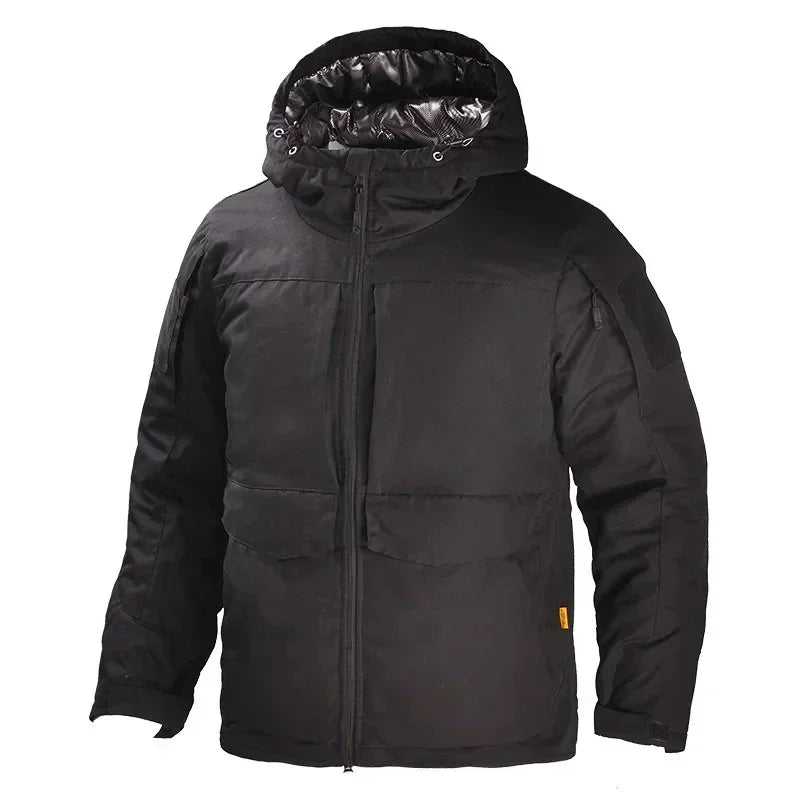 Men's M65-Style Tactical Jacket – Windproof Hooded Coat
