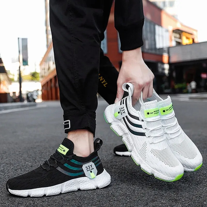 Men's Lightweight Running Trainers – Breathable Mesh Sneakers