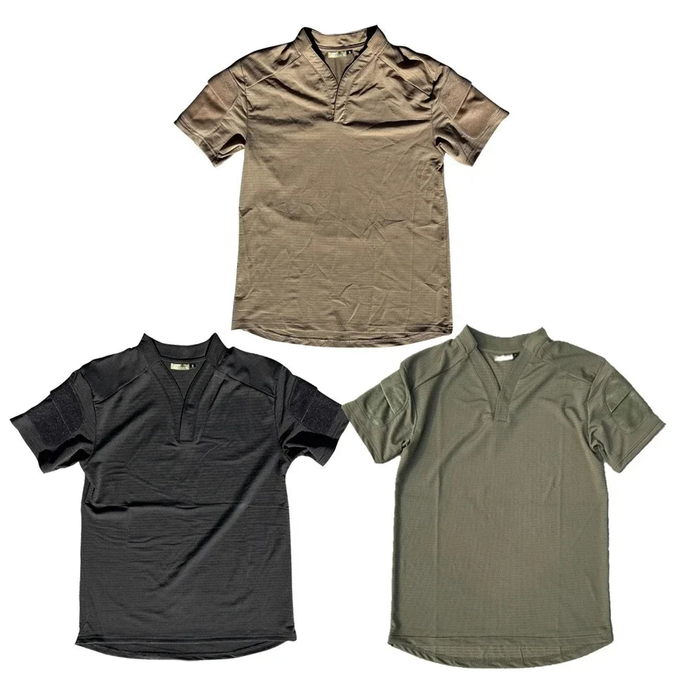 Men's Quick-Dry Rugby Shirt – Tactical Short Sleeve Top