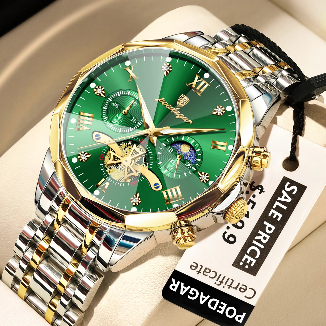 Men's Chronograph Watch – Waterproof Luminous Wristwatch