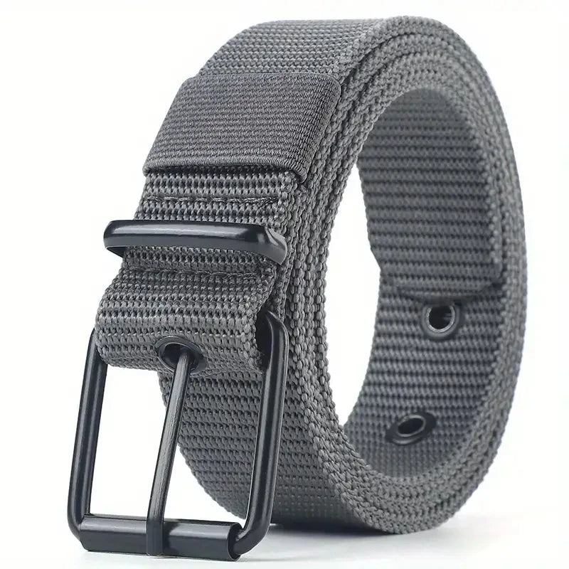 Men's Tactical Canvas Belt – Heavy-Duty Nylon Buckle Belt