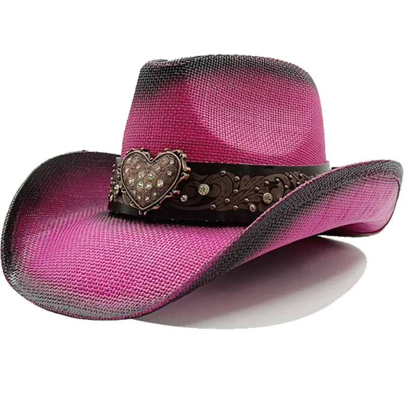 Unisex Straw Sun Hat – Thickened Cowboy Style Beach Hat