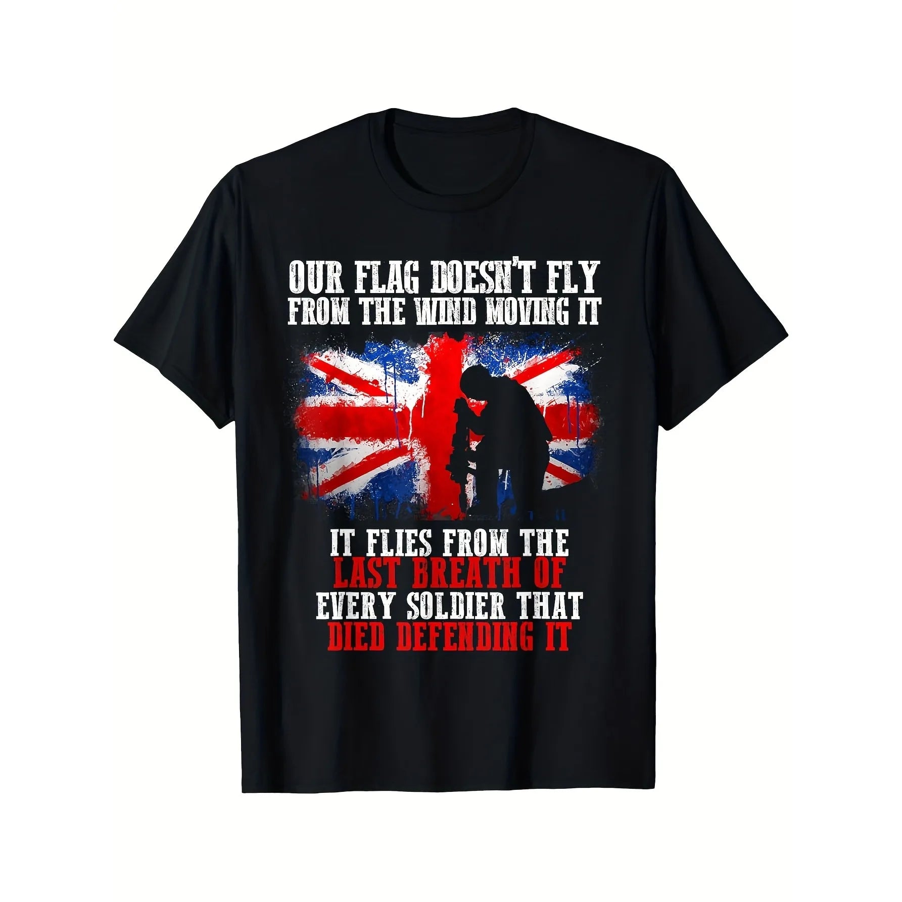 Men's British Flag Tribute T-Shirt – Remembrance Design