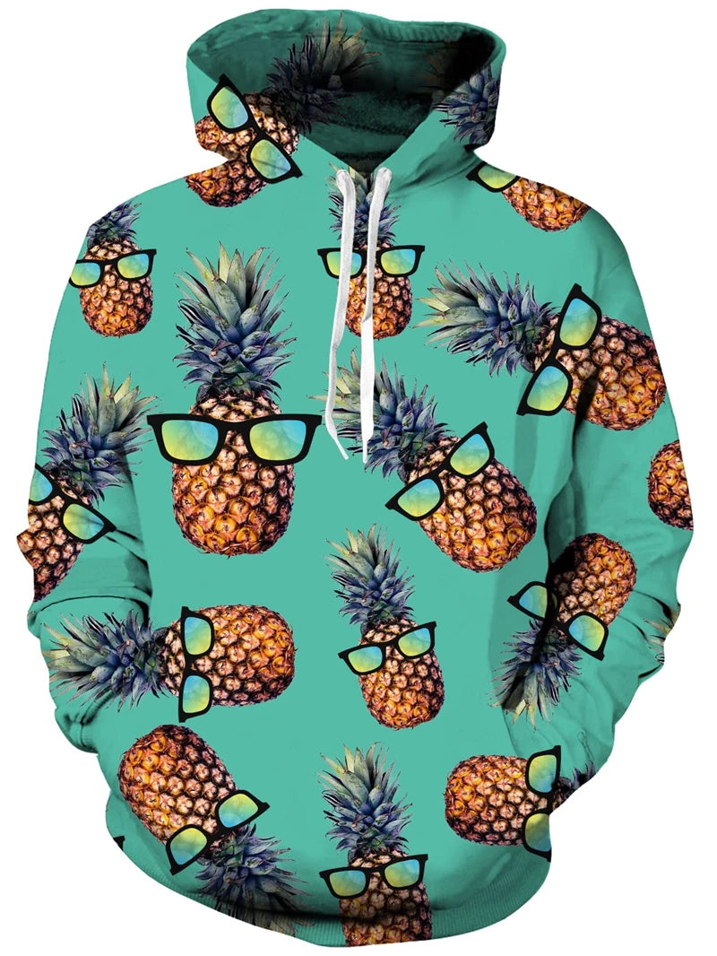 Unisex Novelty Print Hoodie – 3D Pattern Pullover Sweatshirt