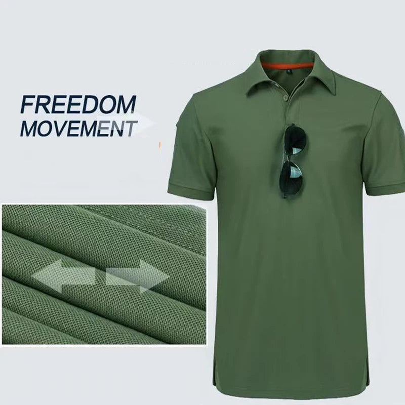 Men's Quick-Dry Tactical T-Shirt – Breathable Outdoor Tee
