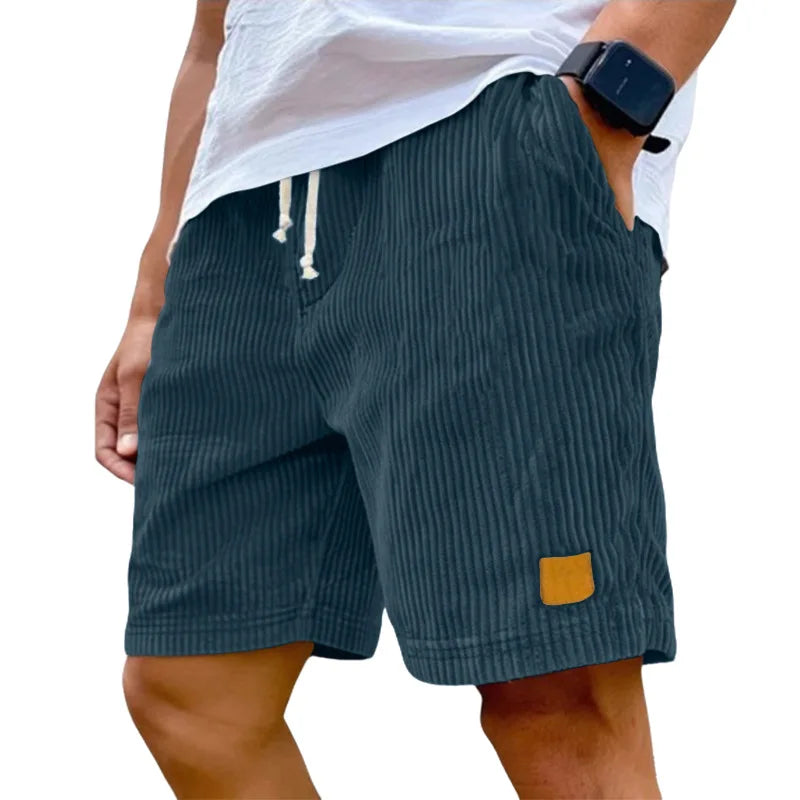 Men's Corduroy Shorts – Vintage Embroidered Casual Shorts