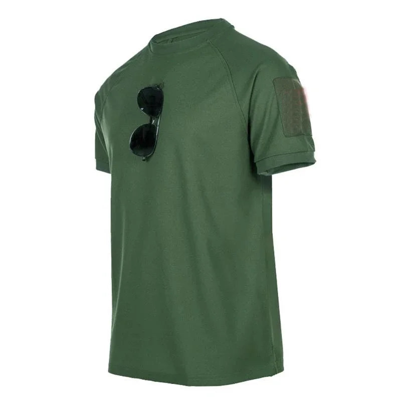 Men's Quick-Dry Tactical T-Shirt – Outdoor Hiking Tee