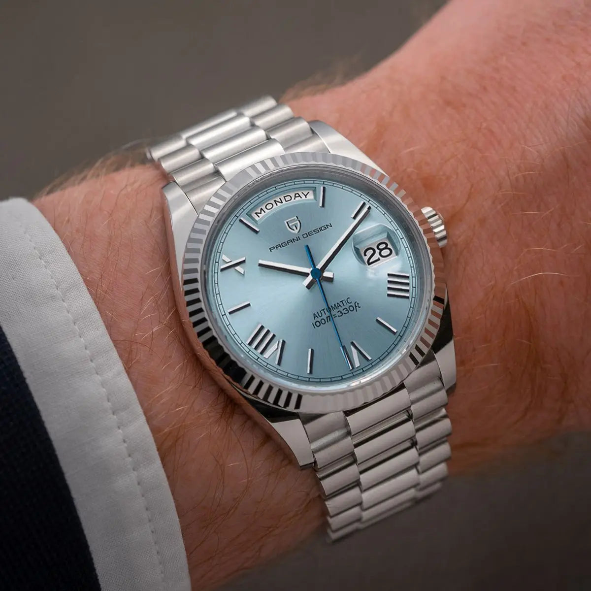 Men's Automatic Mechanical Watch – Sapphire Crystal, 10 Bar Water Resistance
