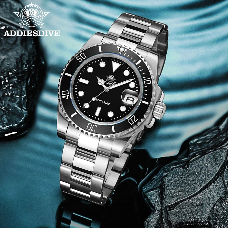 Men's Stainless Steel Quartz Watch – Waterproof Sports Watch