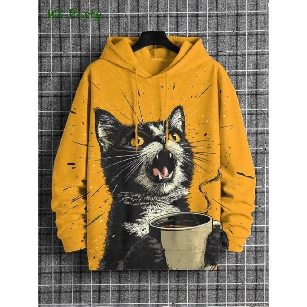 Unisex Oversized Graphic Hoodie – 3D Print Vintage Sweatshirt