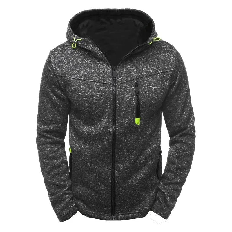 Men's Jacquard Fleece Hoodie – Pullover Sweatshirt
