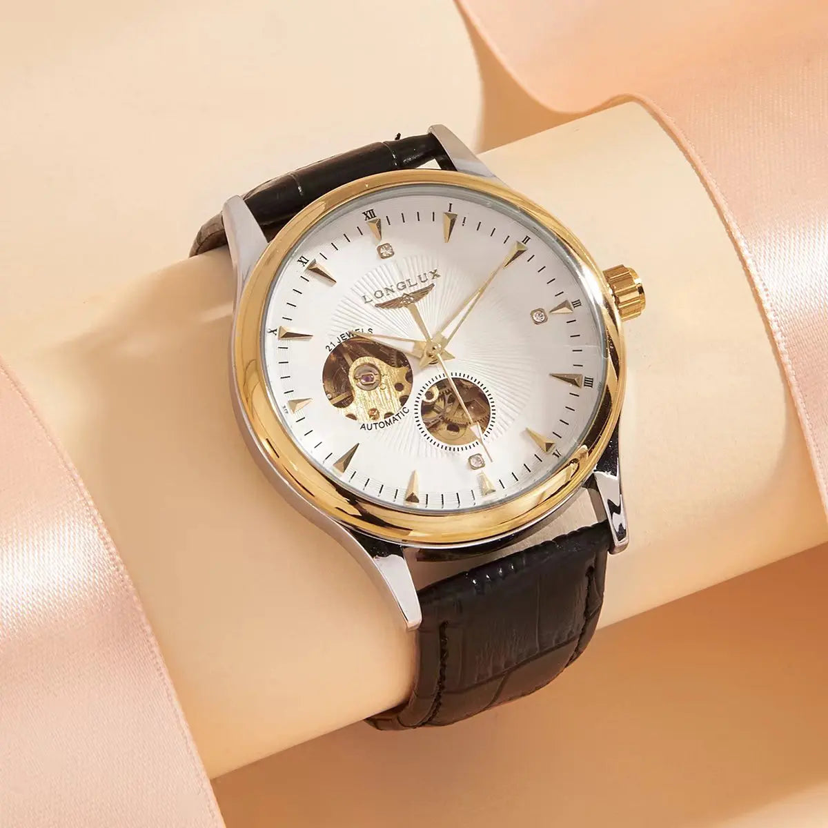 Men's Skeleton Automatic Watch – Elegant Mechanical Wristwatch