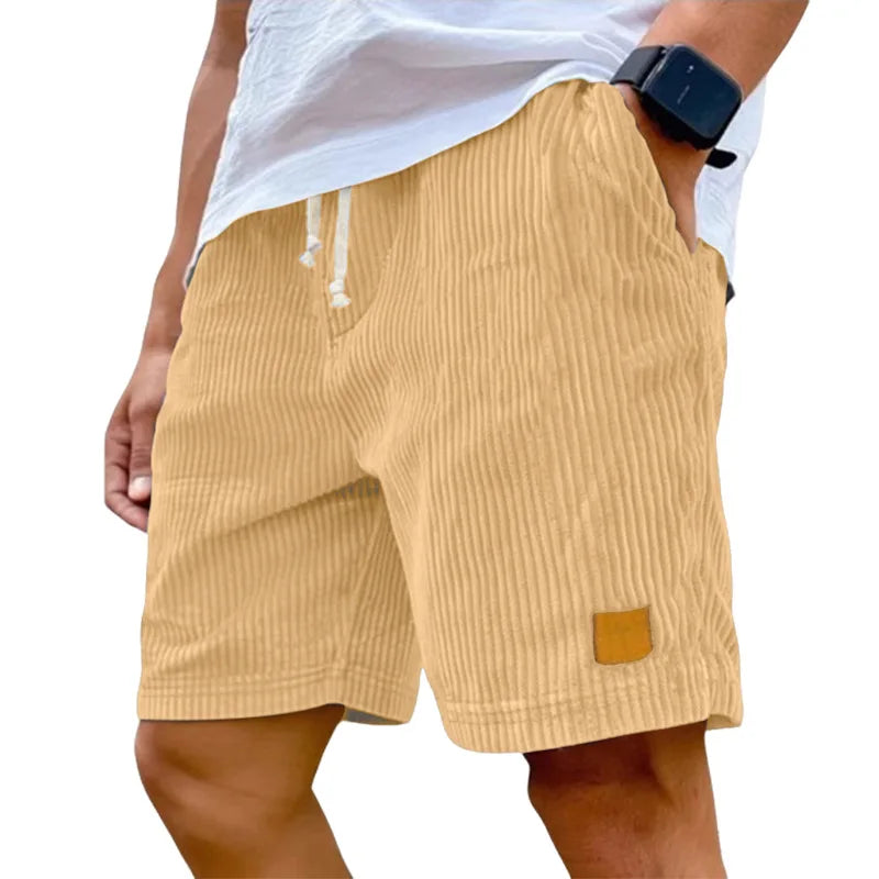 Men's Corduroy Shorts – Vintage Embroidered Casual Shorts