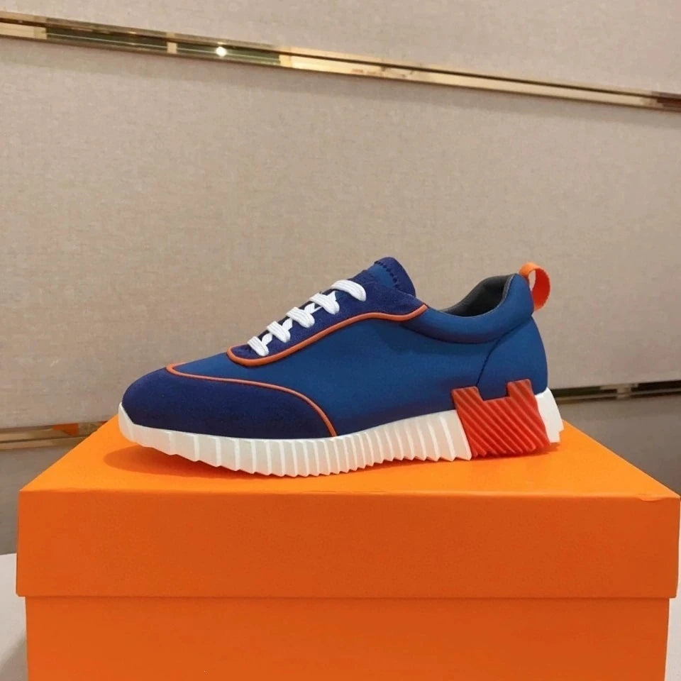 Men's Leather Low-Top Trainers – Breathable Casual Sneakers