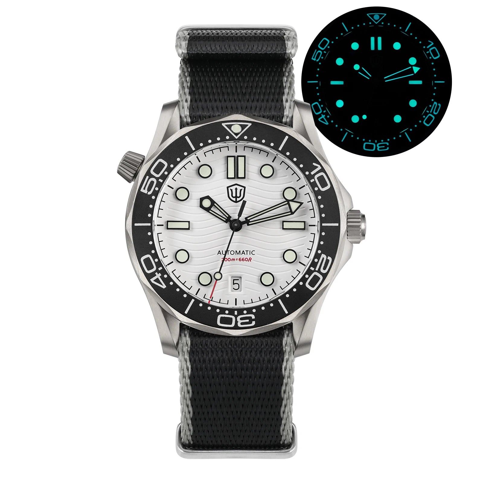 Men's Titanium Automatic Watch – Domed Sapphire Crystal Dive Watch
