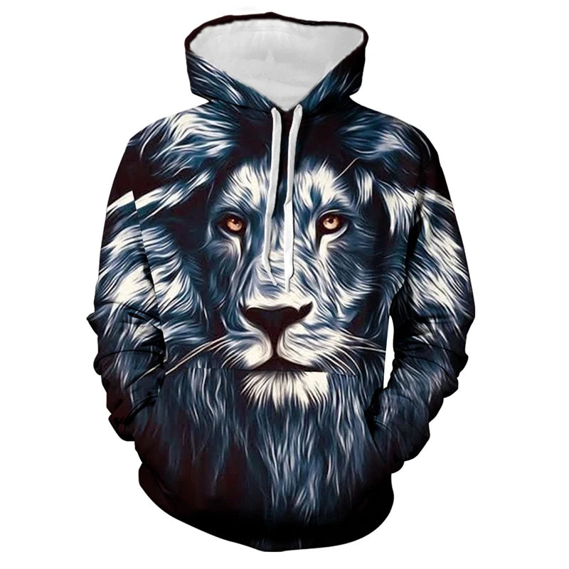 Unisex Novelty Print Hoodie – 3D Pattern Pullover Sweatshirt