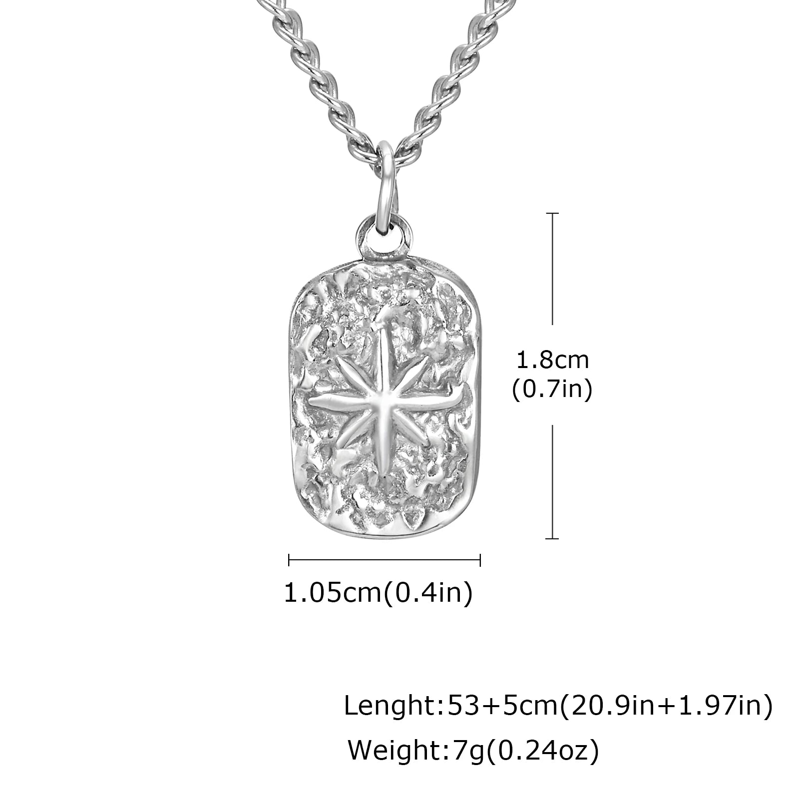 Men's Compass Pendant Necklace – Stainless Steel Chain
