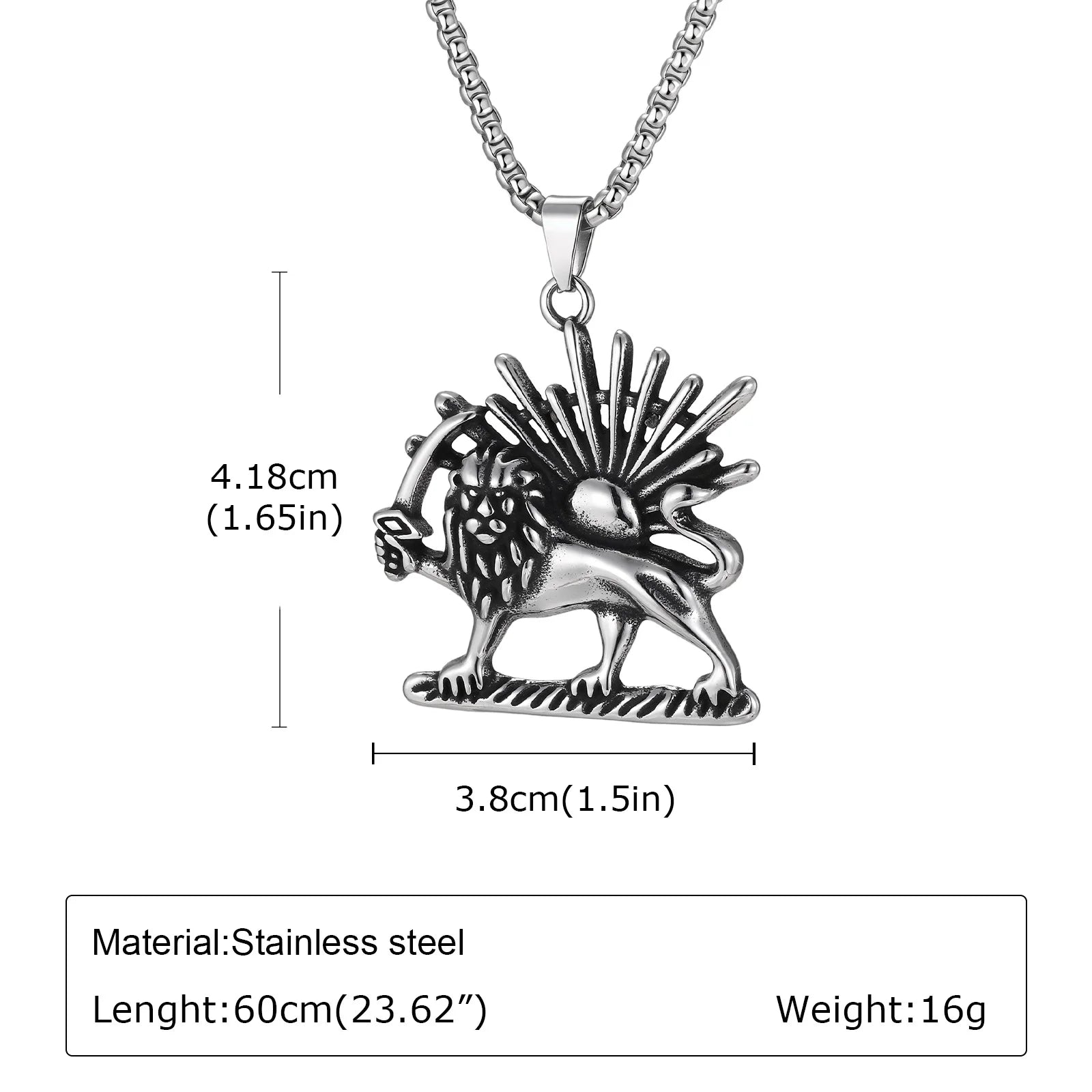 Men's Compass Pendant Necklace – Stainless Steel Chain