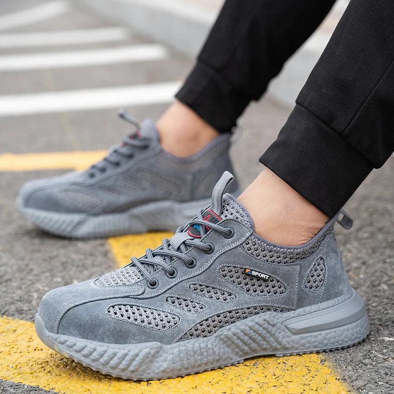 Men's Steel Toe Work Shoes – Breathable Safety Sneakers
