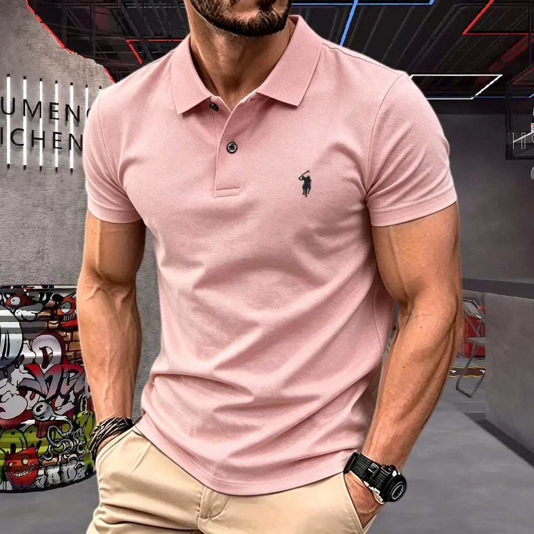 Men's Premium Cotton Polo Shirt – Embroidered Golf Top