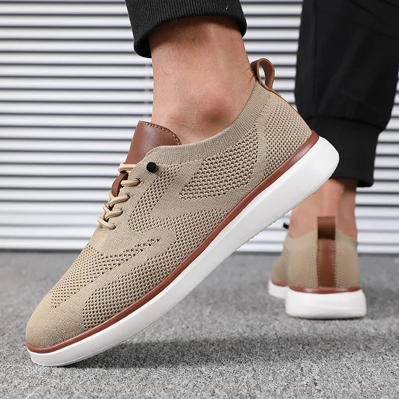 Men's Lightweight Knitted Trainers – All-Day Comfort Walking Shoes