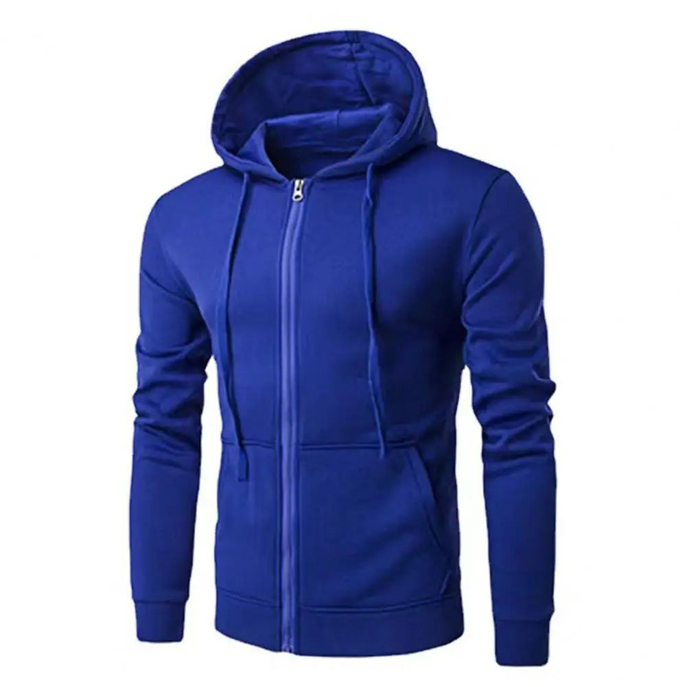 Men's Zip-Up Hoodie – Slim Fit Long-Sleeve Sweatshirt