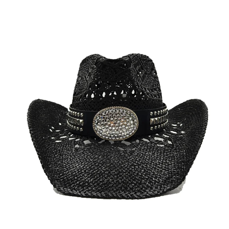 Unisex Straw Sun Hat – Thickened Cowboy Style Beach Hat