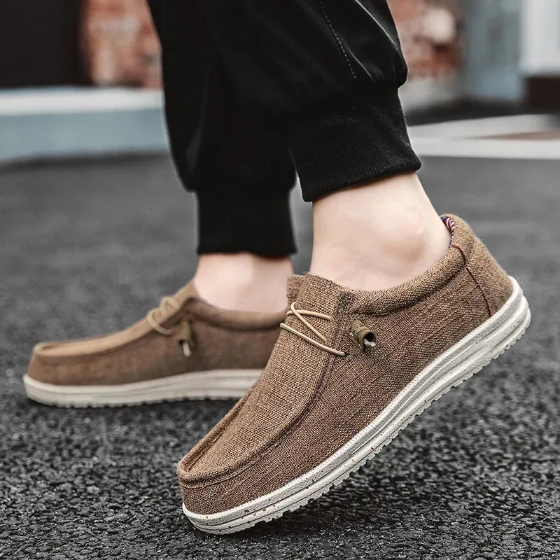 Men's Denim Canvas Shoes – Breathable Casual Loafers