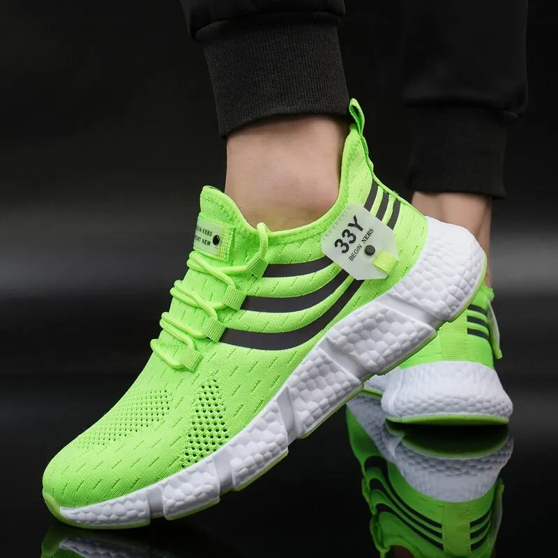 Men's Lightweight Running Trainers – Breathable Mesh Sneakers