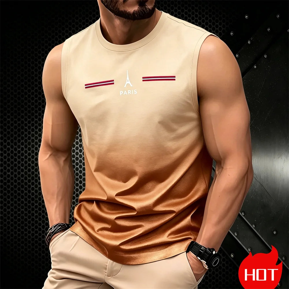 Men's Oversized Graphic Tank Top – 3D Print Sleeveless Tee
