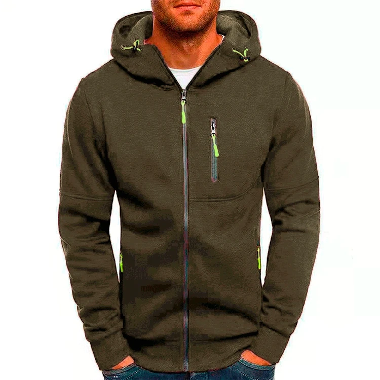 Men's Jacquard Fleece Hoodie – Pullover Sweatshirt