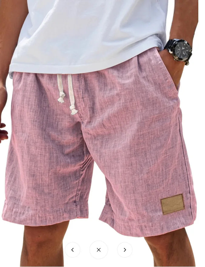 Men's Cotton Linen Shorts – Retro Streetwear Casual Shorts