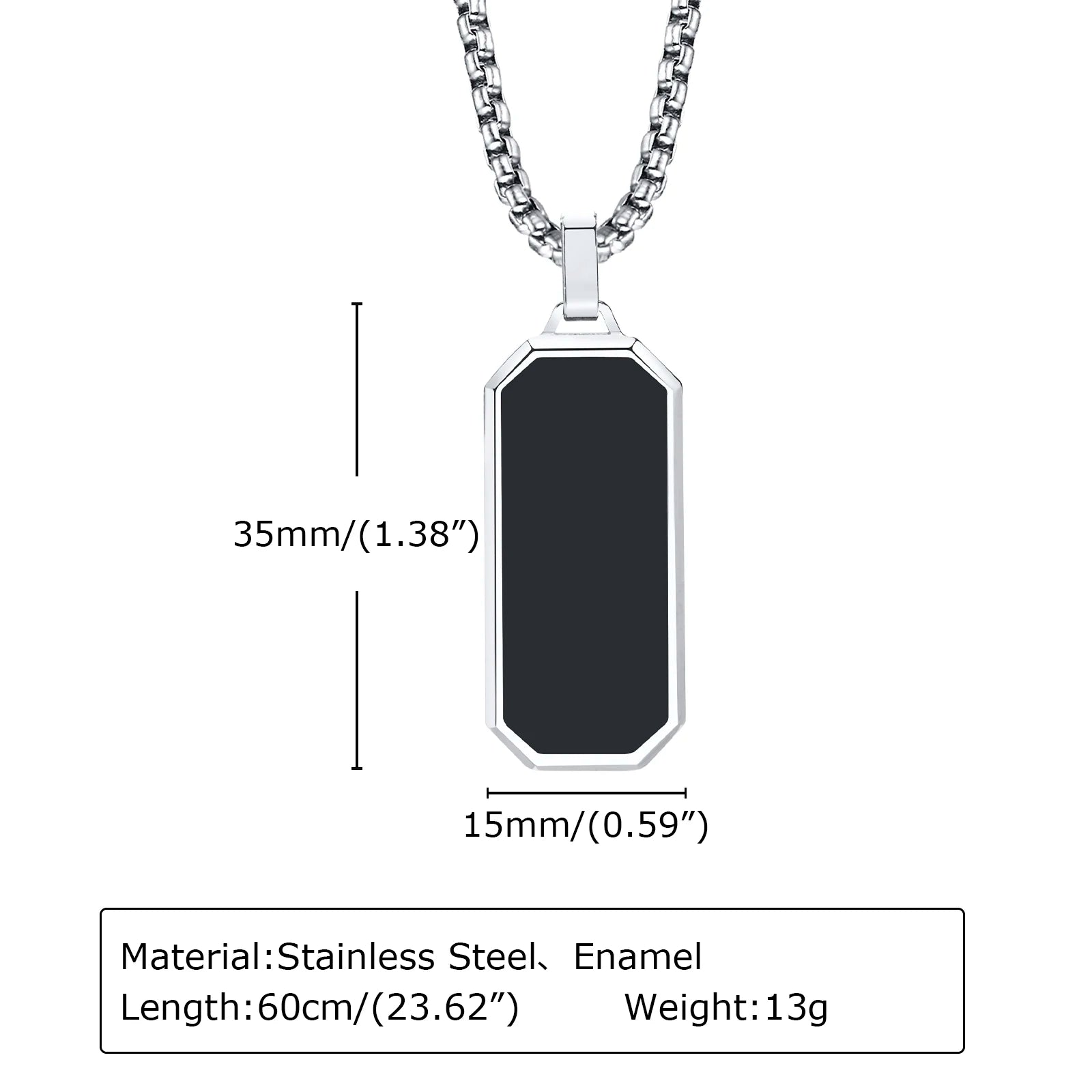 Men's Compass Pendant Necklace – Stainless Steel Chain