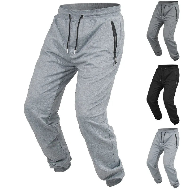 Men's Elasticated Sports Trousers – Drawstring Cuff Joggers