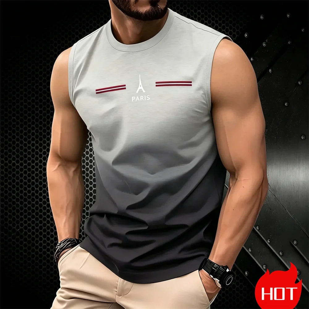 Men's Oversized Graphic Tank Top – 3D Print Sleeveless Tee