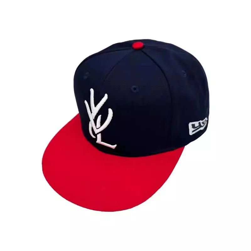 Flat Brim Fitted Baseball Cap – Sun Protection Snapback