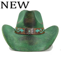 Unisex Straw Sun Hat – Thickened Cowboy Style Beach Hat