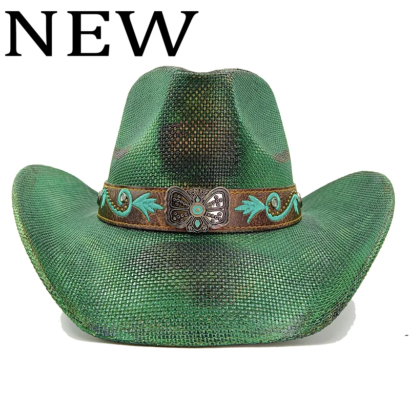 Unisex Straw Sun Hat – Thickened Cowboy Style Beach Hat