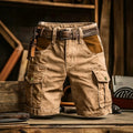 Men's Camo Cargo Shorts – Casual Work Shorts (Extended Sizes)