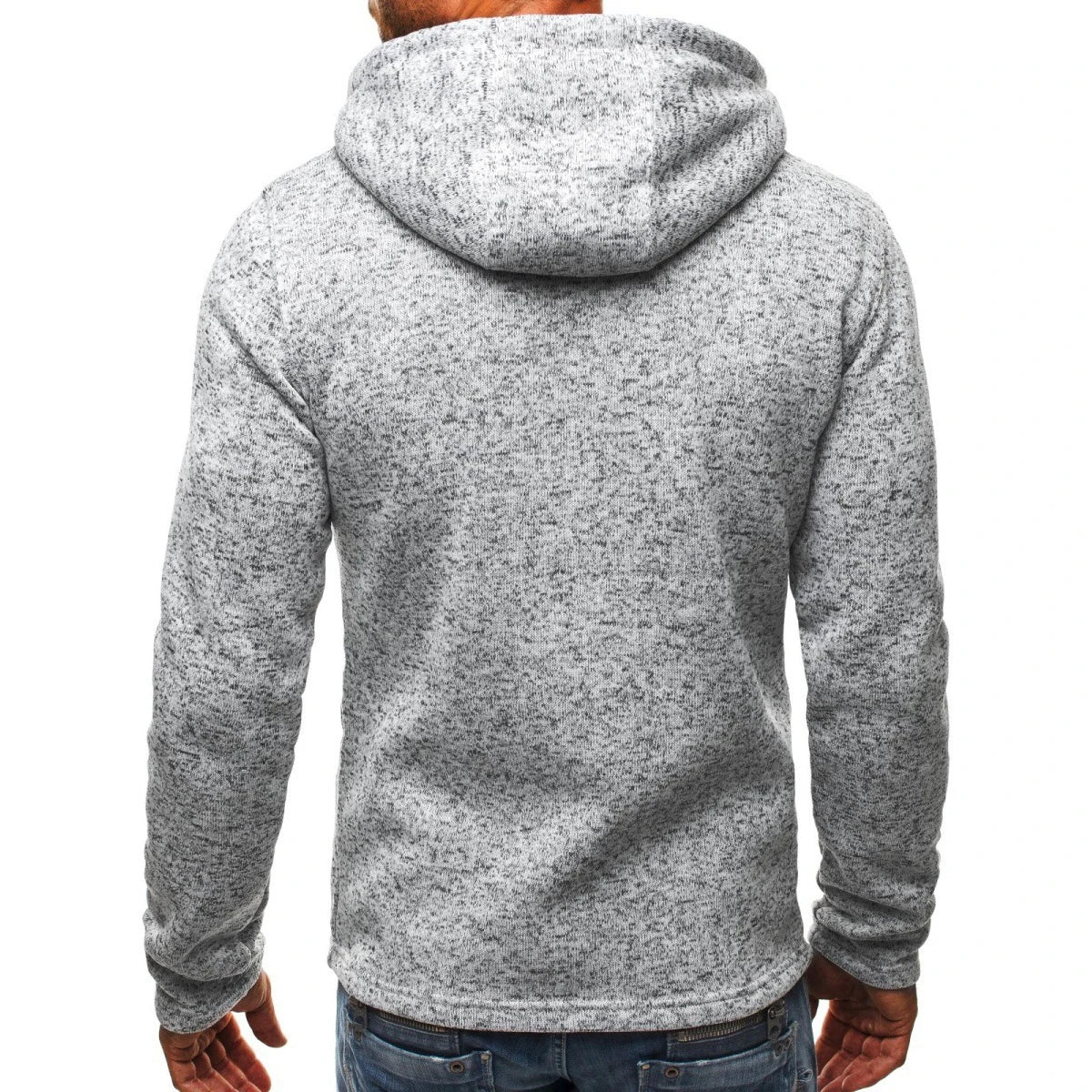 Men's Jacquard Fleece Hoodie – Pullover Sweatshirt