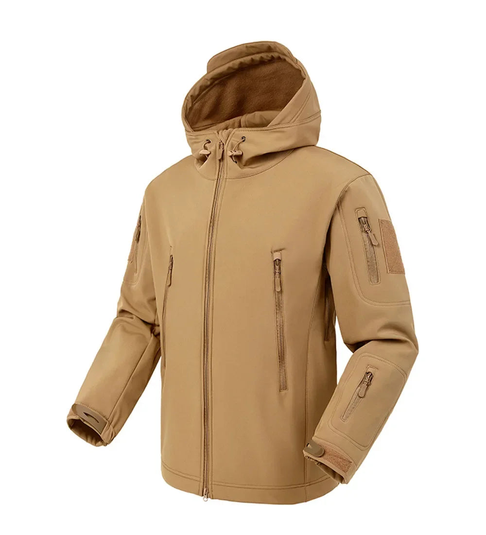 Men's Softshell Tactical Jacket – Windproof Waterproof Bomber Coat