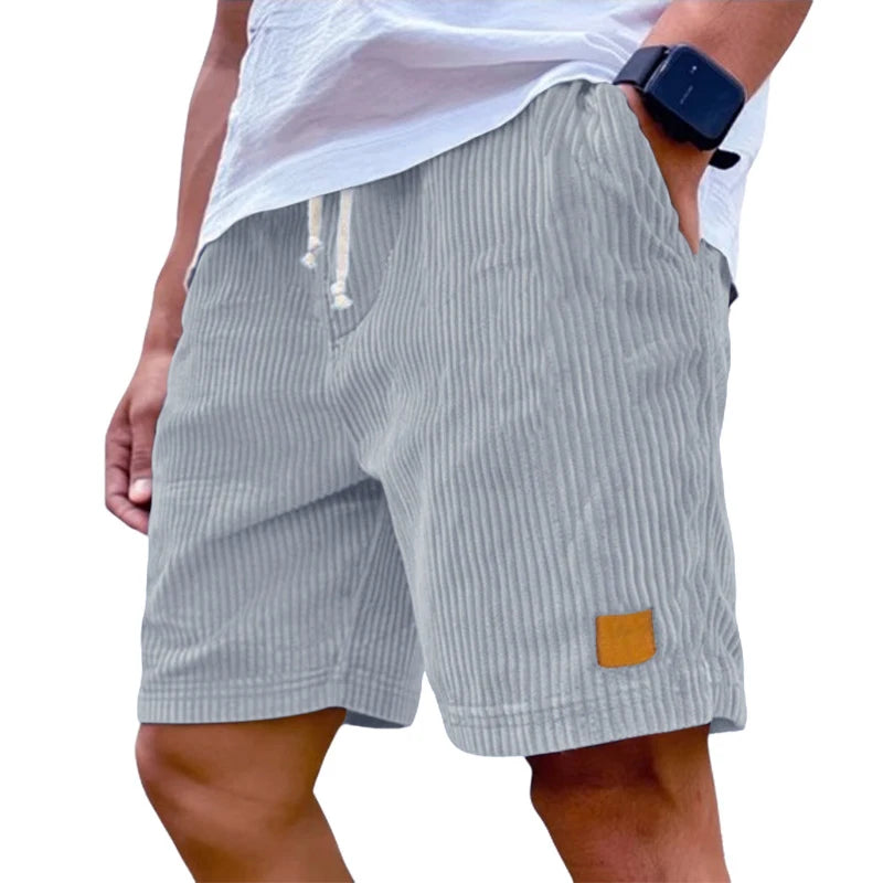 Men's Corduroy Shorts – Vintage Embroidered Casual Shorts