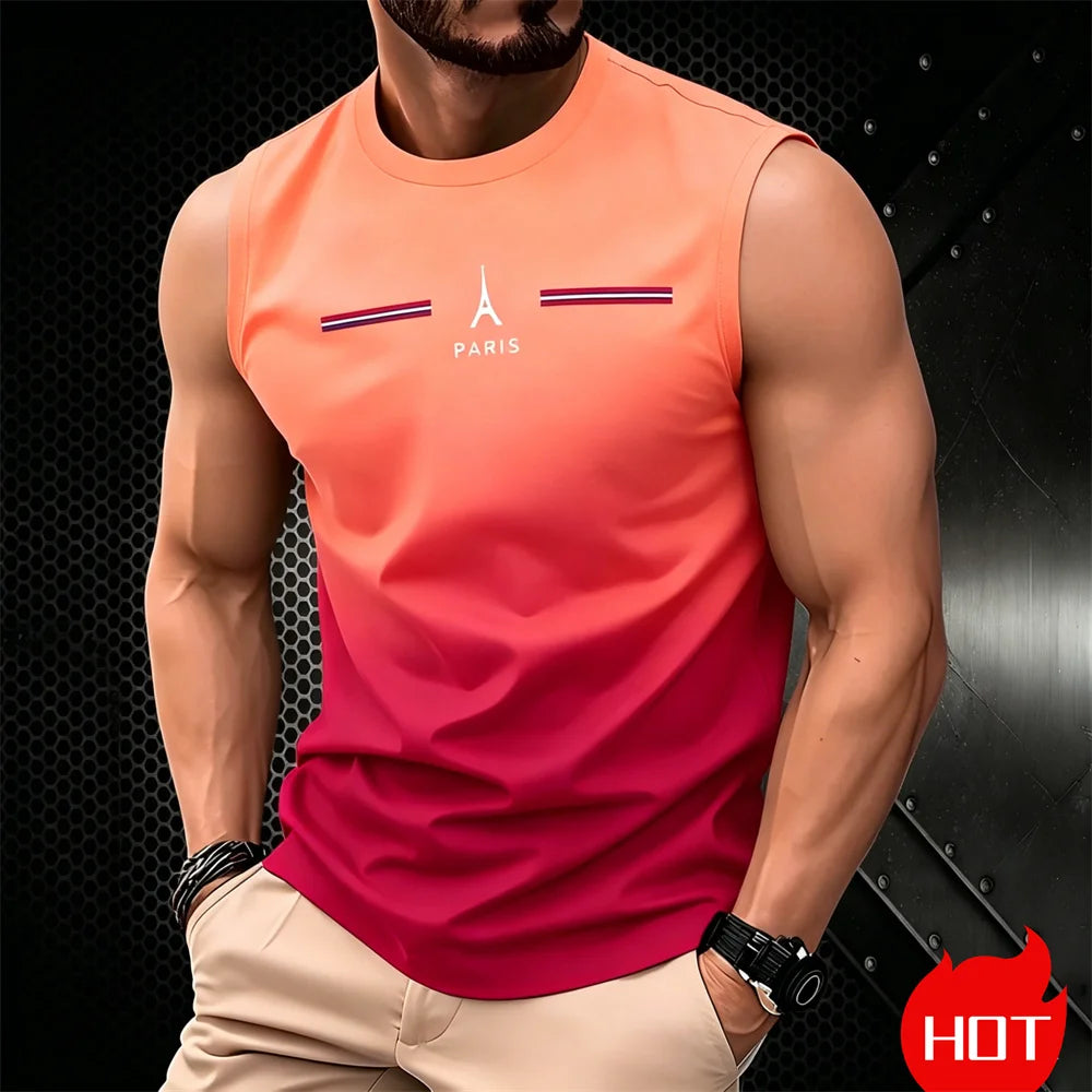 Men's Oversized Graphic Tank Top – 3D Print Sleeveless Tee