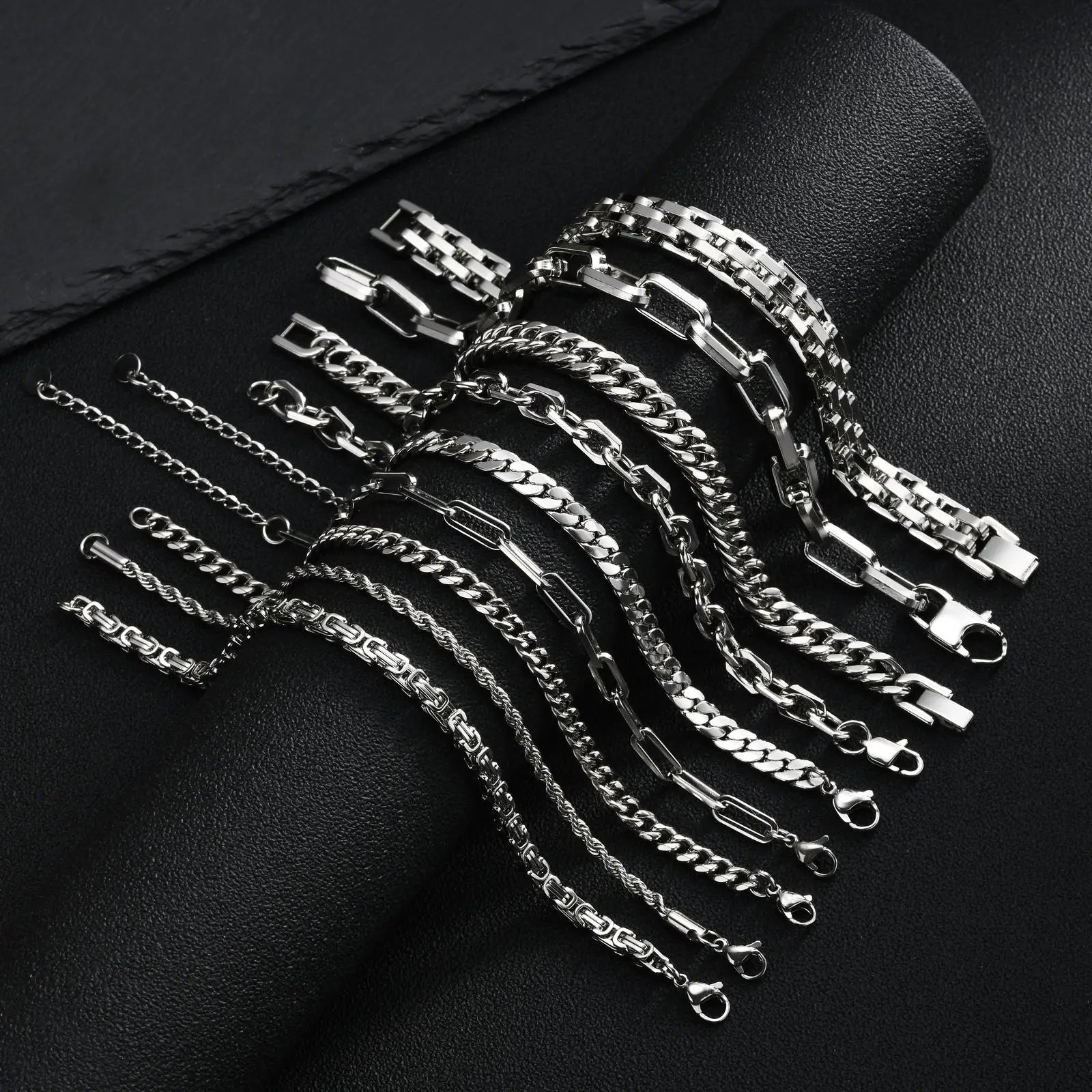 Men's Stainless Steel Chain Bracelet – Hip Hop Link Wristband