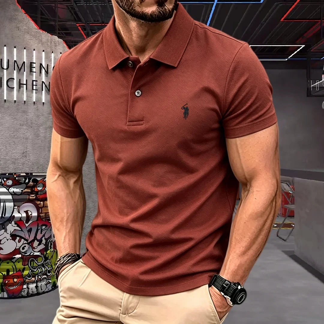 Men's Premium Cotton Polo Shirt – Embroidered Golf Top